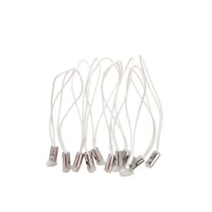 White phone cord hanging for making phone charms