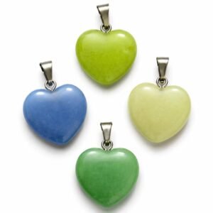 marble heart charms locket pack of 5 random colour