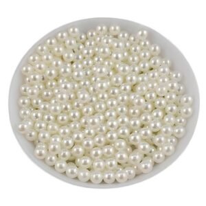 white pearl plastic beads diy jewelry material (100 piece )