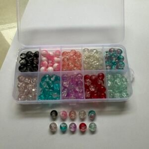 cracker beads kit 10 different type of beads 20 each (200 total ) with box