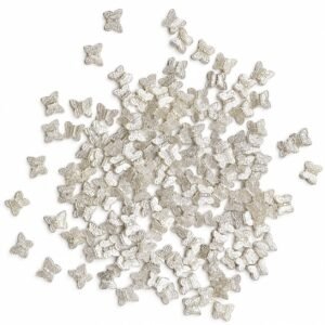 white pearl butterfly beads