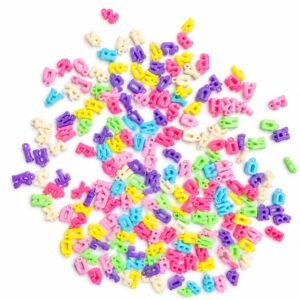 small alphabet colourful beads