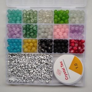 crystal glossy beads - alphabet beads combo