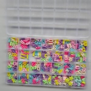Hanging alphabet beads box set-pastel colour letters