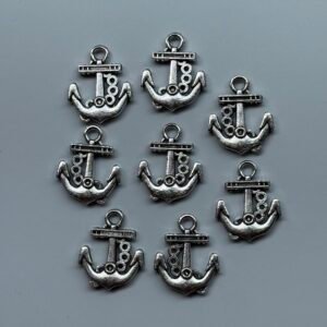 Antique silver anchor charms,pack of 10 piece combo