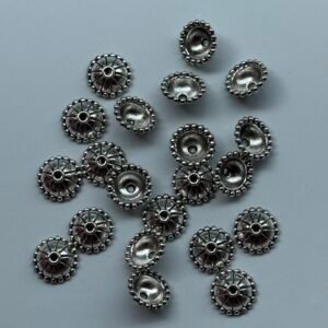 Antique silver  designer bead cap charms,pack of 10 piece combo