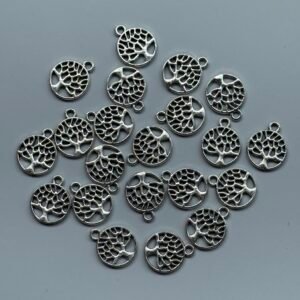 Antique silver tree charms,pack of 10 piece combo