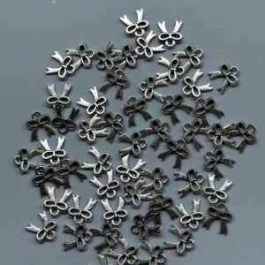 Antique silver bow knot charms,pack of 10 piece combo