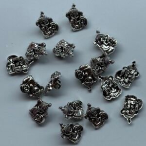 Antique silver Ganesh charms,pack of 10 piece combo