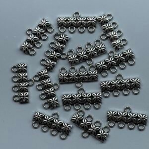 Flower 5-loop connector charms,pack of 10 piece combo