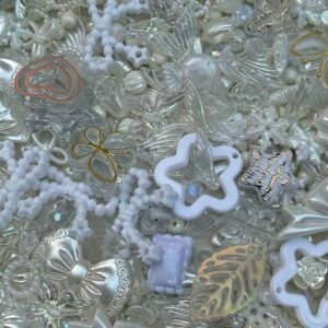 Pearl white mix beads soup (random beads )